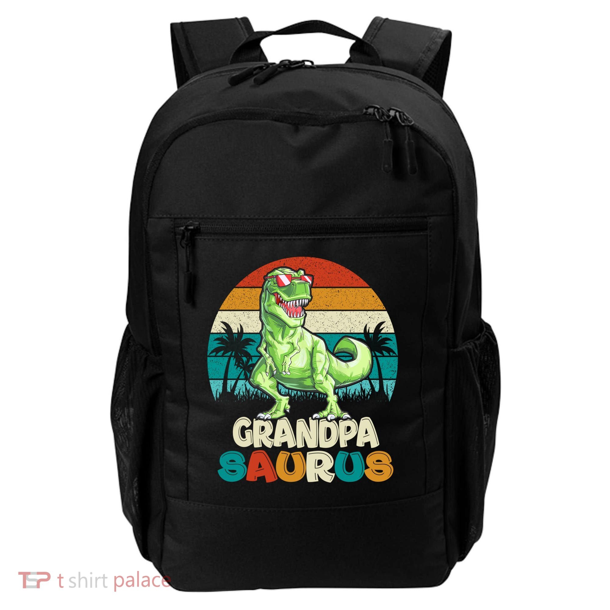 Grandpasaurus T Rex Dinosaur Grandpa Saurus Family Matching Gift Backpack