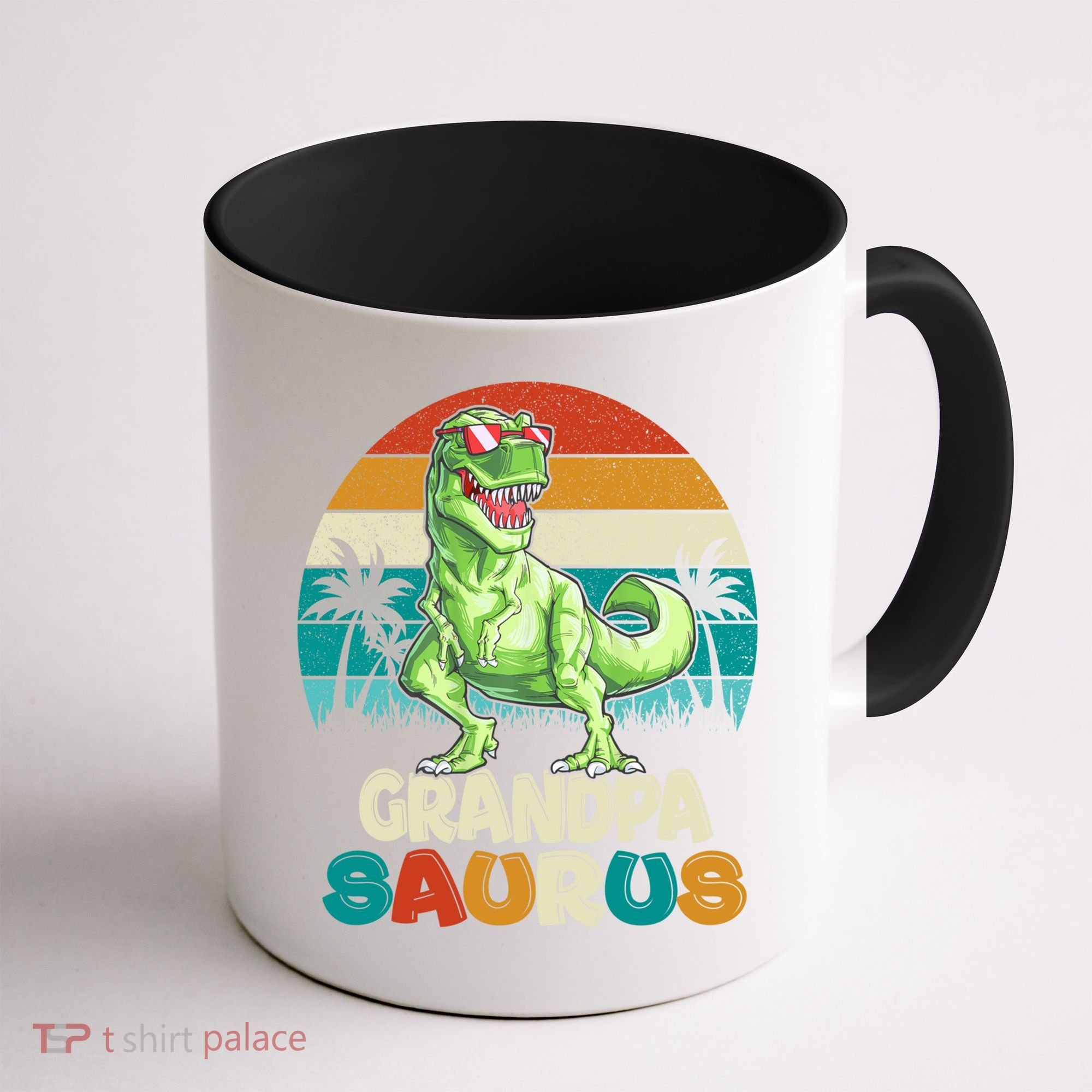 Grandpasaurus T Rex Dinosaur Grandpa Saurus Family Matching Gift Coffee Mug