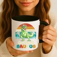 Grandpasaurus T Rex Dinosaur Grandpa Saurus Family Matching Gift Coffee Mug thumb 3