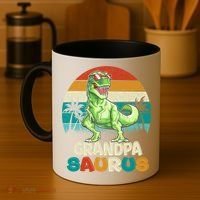 Grandpasaurus T Rex Dinosaur Grandpa Saurus Family Matching Gift Coffee Mug thumb 4