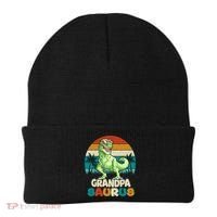 Grandpasaurus T Rex Dinosaur Grandpa Saurus Family Matching Gift Beanie thumb 0