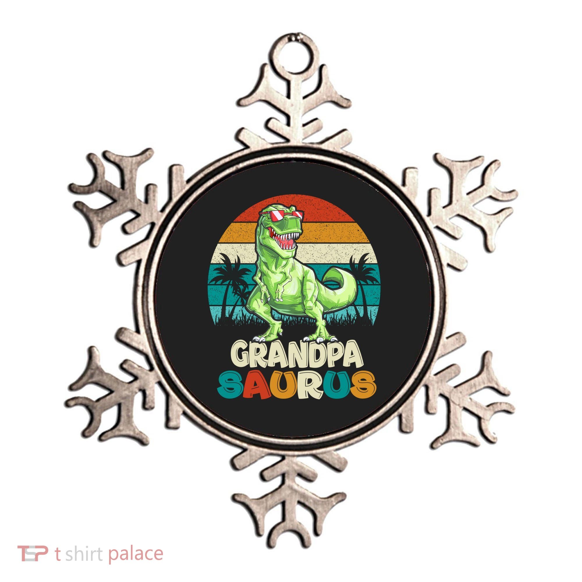 Grandpasaurus T Rex Dinosaur Grandpa Saurus Family Matching Gift Ornament