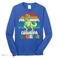 Grandpasaurus T Rex Dinosaur Grandpa Saurus Family Matching Gift Long Sleeve Shirt thumb 0