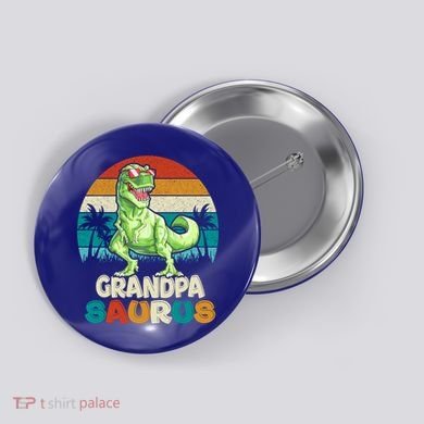 Grandpasaurus T Rex Dinosaur Grandpa Saurus Family Matching Gift Button