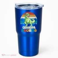 Grandpasaurus T Rex Dinosaur Grandpa Saurus Family Matching Gift Tumbler thumb 0