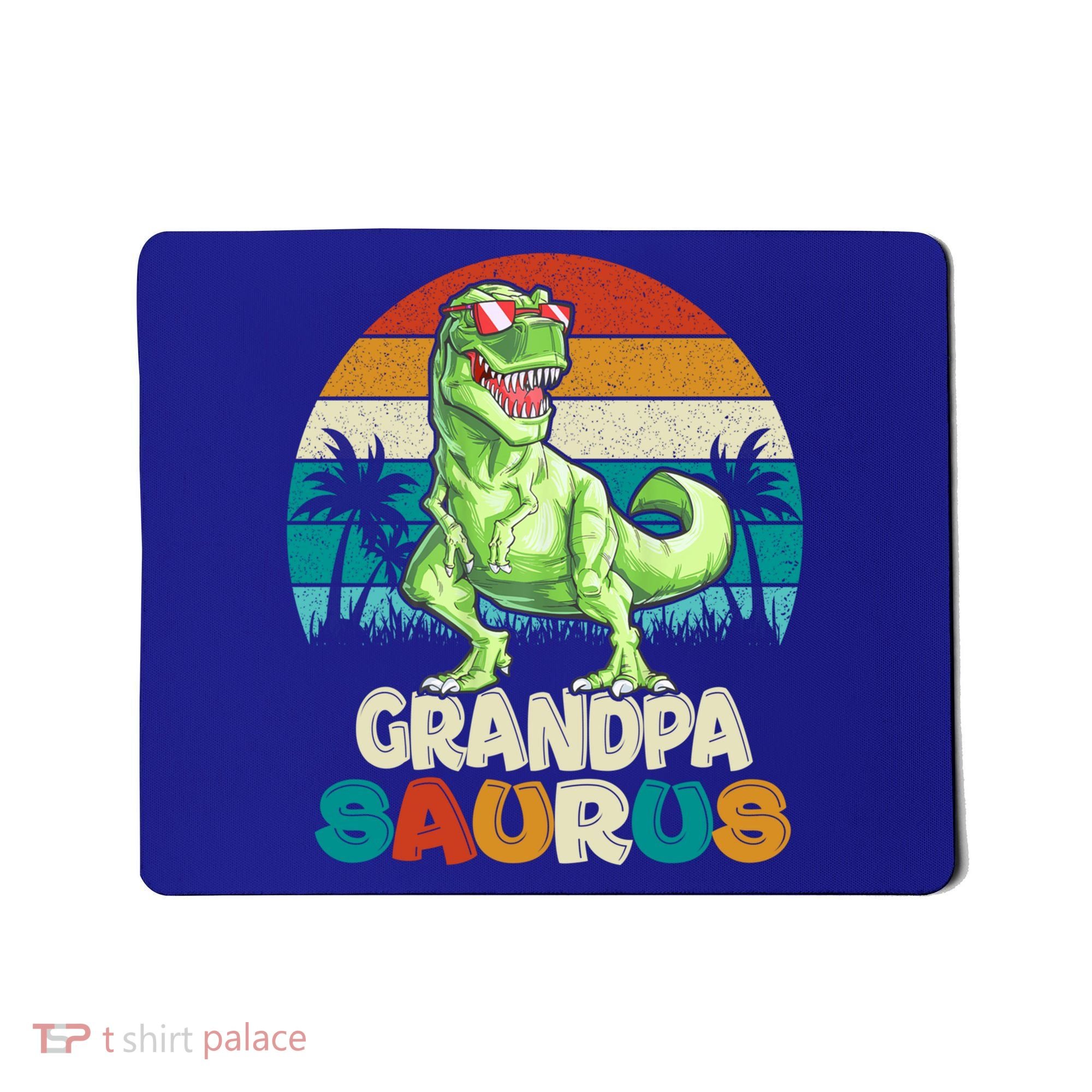 Grandpasaurus T Rex Dinosaur Grandpa Saurus Family Matching Gift Mousepad