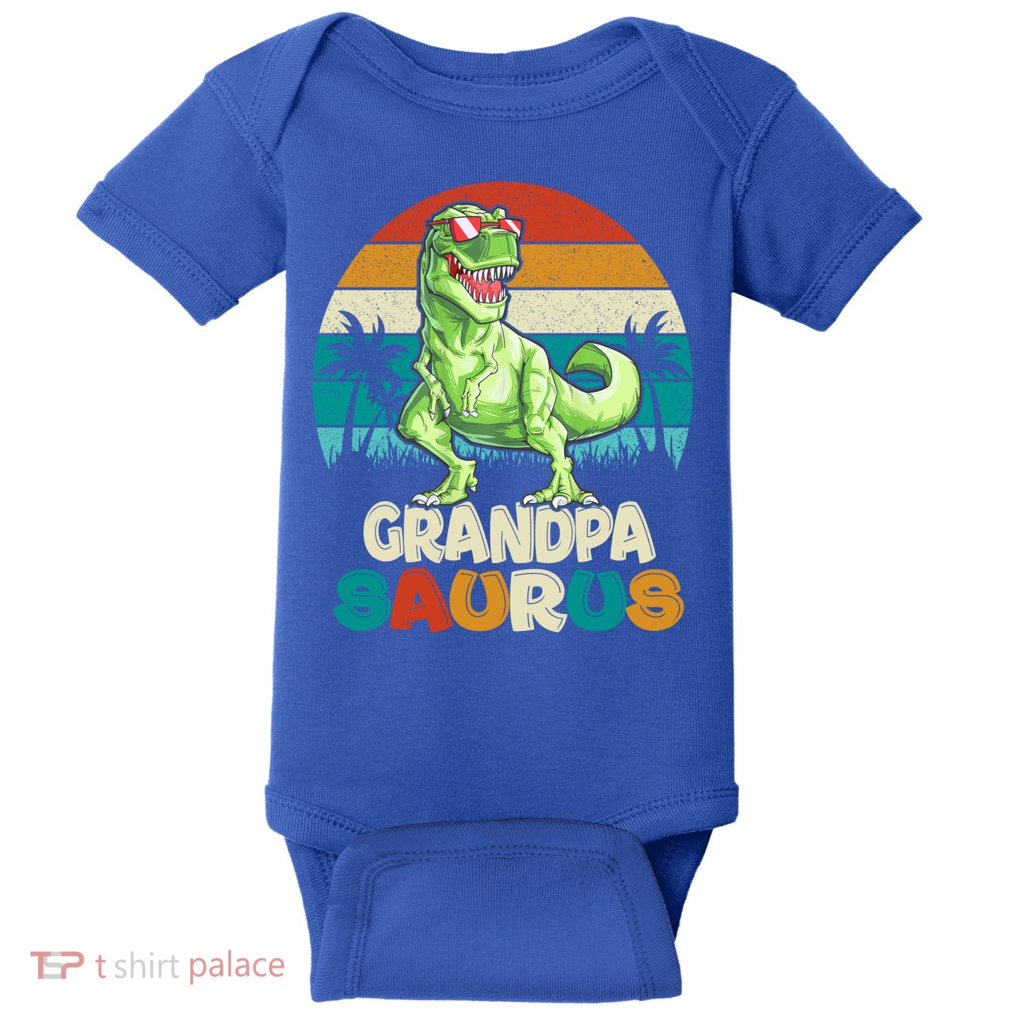 Grandpasaurus T Rex Dinosaur Grandpa Saurus Family Matching Gift Baby Bodysuit