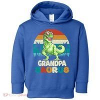 Grandpasaurus T Rex Dinosaur Grandpa Saurus Family Matching Gift Toddler Hoodie thumb 0