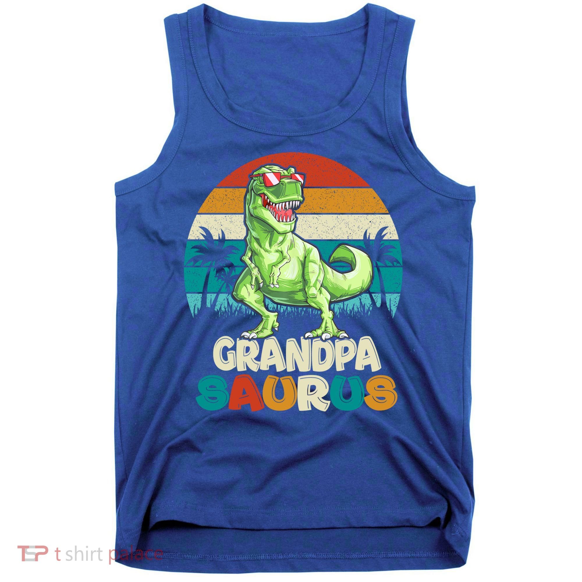 Grandpasaurus T Rex Dinosaur Grandpa Saurus Family Matching Gift Tank Top
