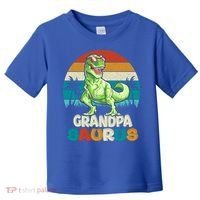 Grandpasaurus T Rex Dinosaur Grandpa Saurus Family Matching Gift Toddler T-Shirt thumb 0