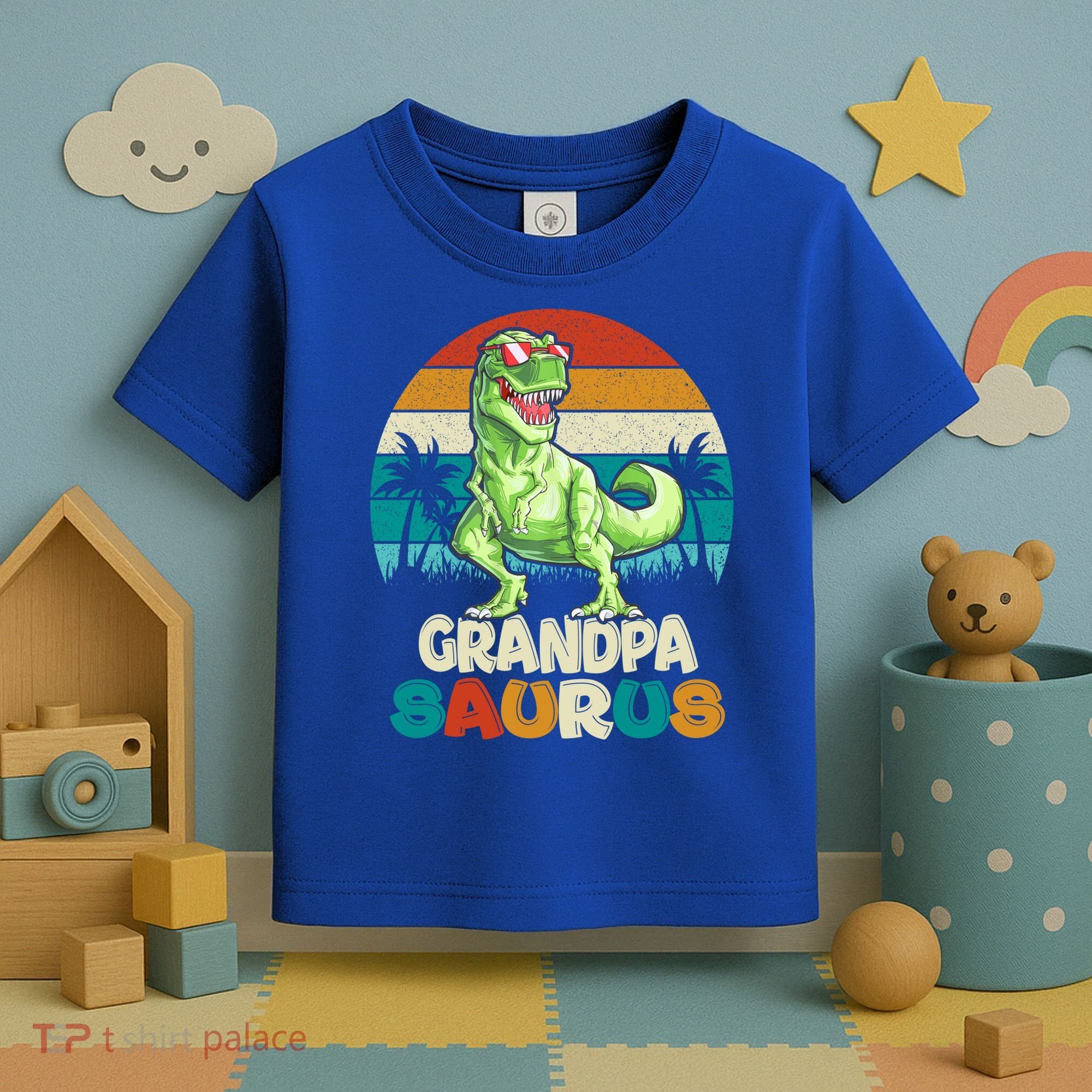Grandpasaurus T Rex Dinosaur Grandpa Saurus Family Matching Gift Toddler T-Shirt