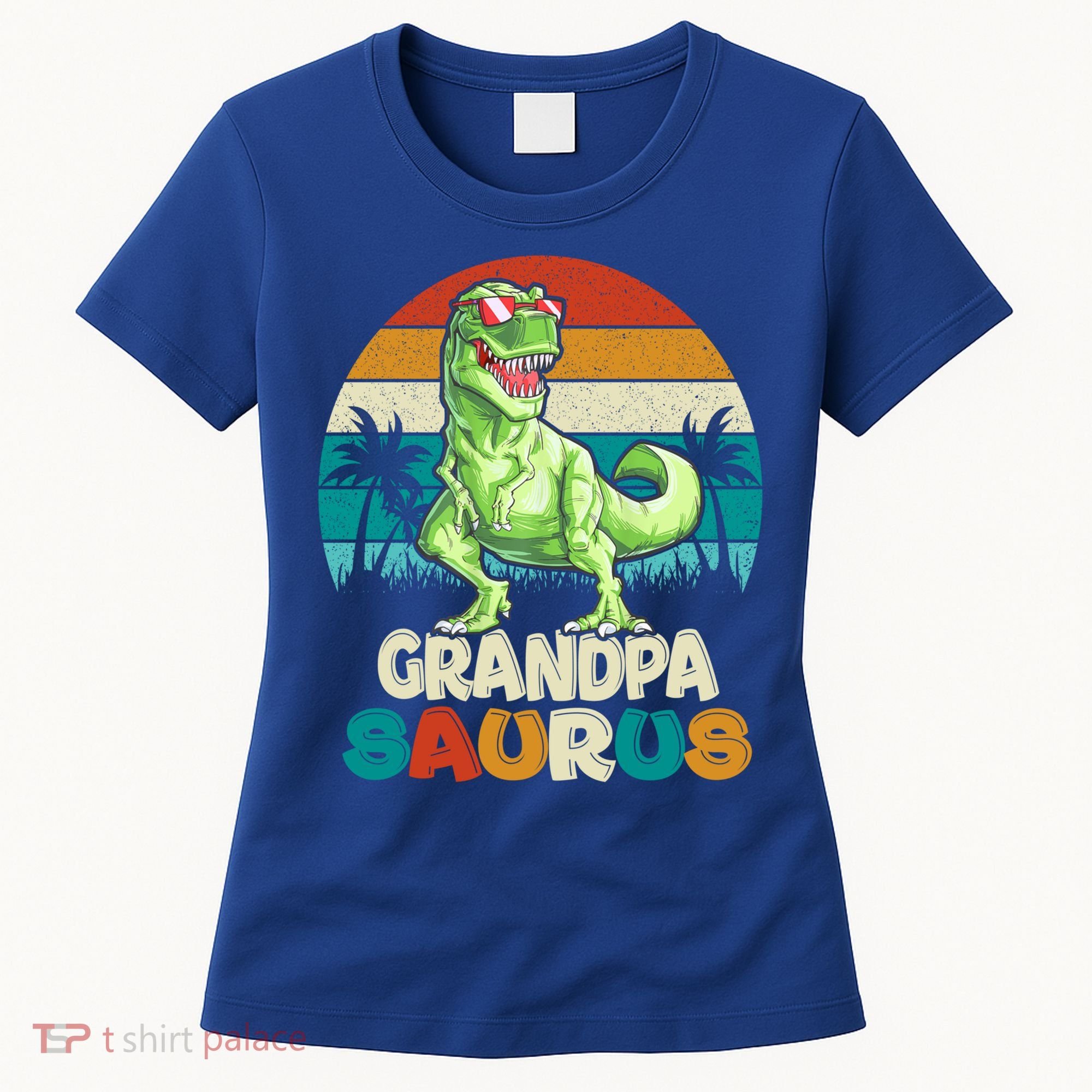 Grandpasaurus T Rex Dinosaur Grandpa Saurus Family Matching Gift Women's T-Shirt