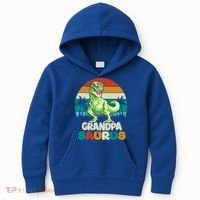 Grandpasaurus T Rex Dinosaur Grandpa Saurus Family Matching Gift Kids Hoodie thumb 0