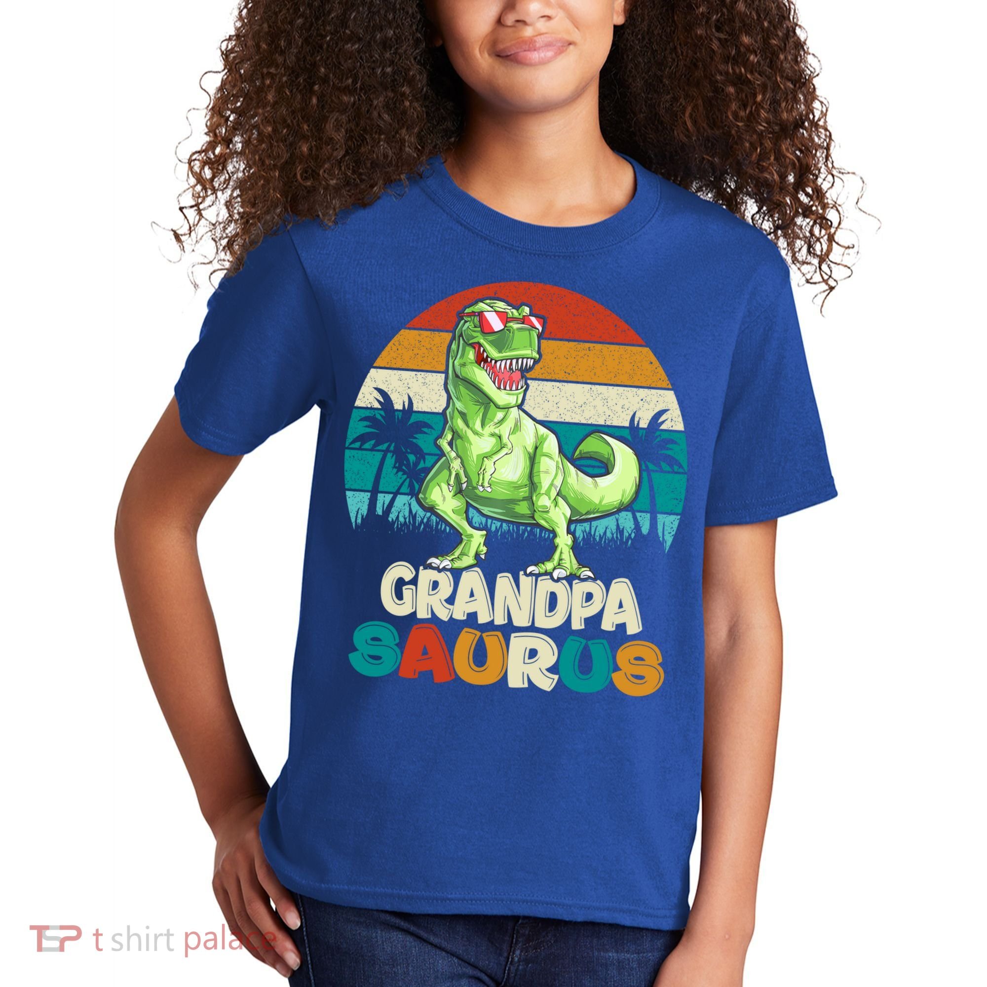 Grandpasaurus T Rex Dinosaur Grandpa Saurus Family Matching Gift Kids T-Shirt