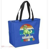 Grandpasaurus T Rex Dinosaur Grandpa Saurus Family Matching Gift Tote Bag thumb 2