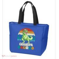 Grandpasaurus T Rex Dinosaur Grandpa Saurus Family Matching Gift Tote Bag thumb 3