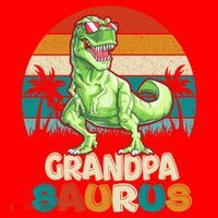 Grandpasaurus T Rex Dinosaur Grandpa Saurus Family Matching Gift Santa Hat thumb 1