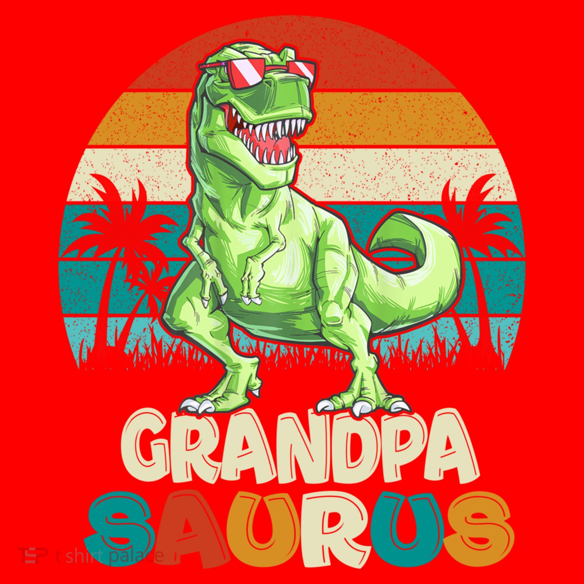 Grandpasaurus T Rex Dinosaur Grandpa Saurus Family Matching Gift Santa Hat