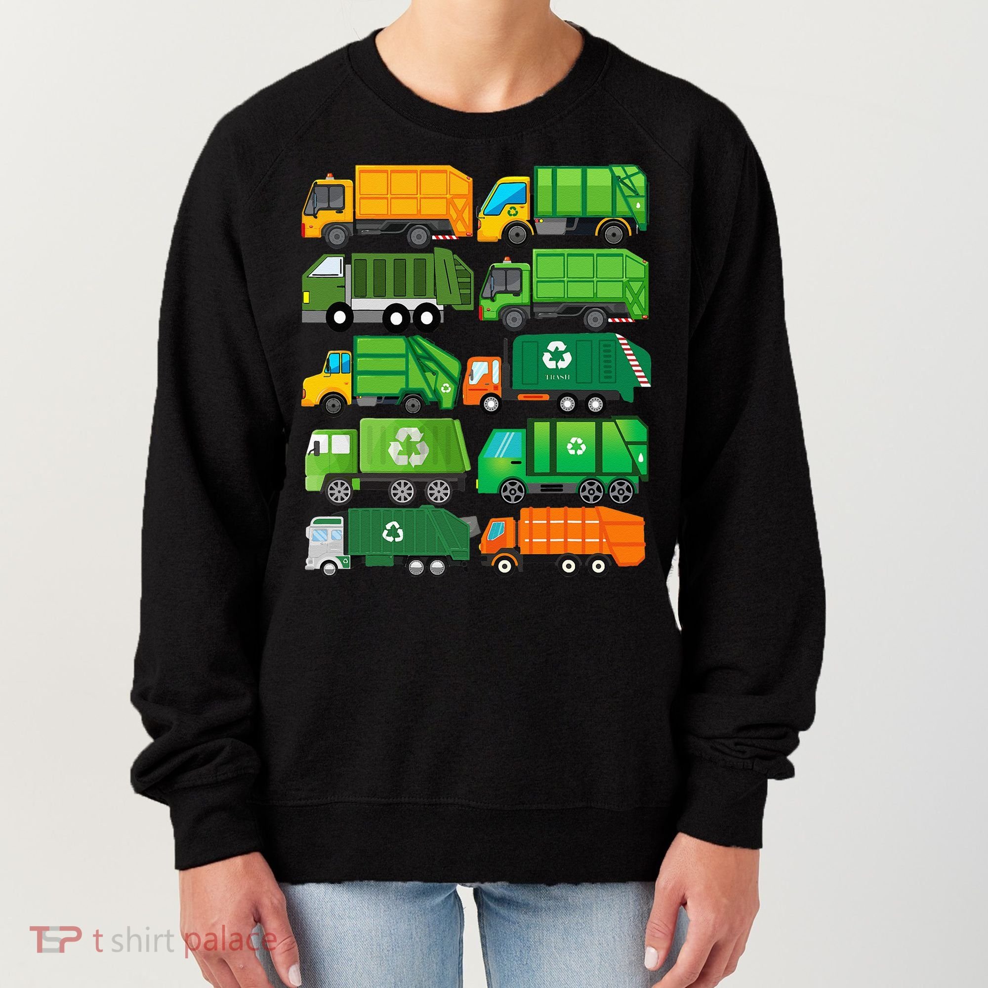 Garbage Truck Recycling Day Trash Waste Separation Birthday Women's Sweatshirt