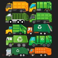 Garbage Truck Recycling Day Trash Waste Separation Birthday Women's Sweatshirt thumb 2
