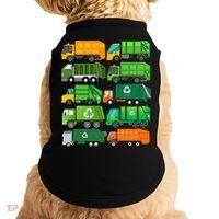 Garbage Truck Recycling Day Trash Waste Separation Birthday Doggie Tank thumb 0