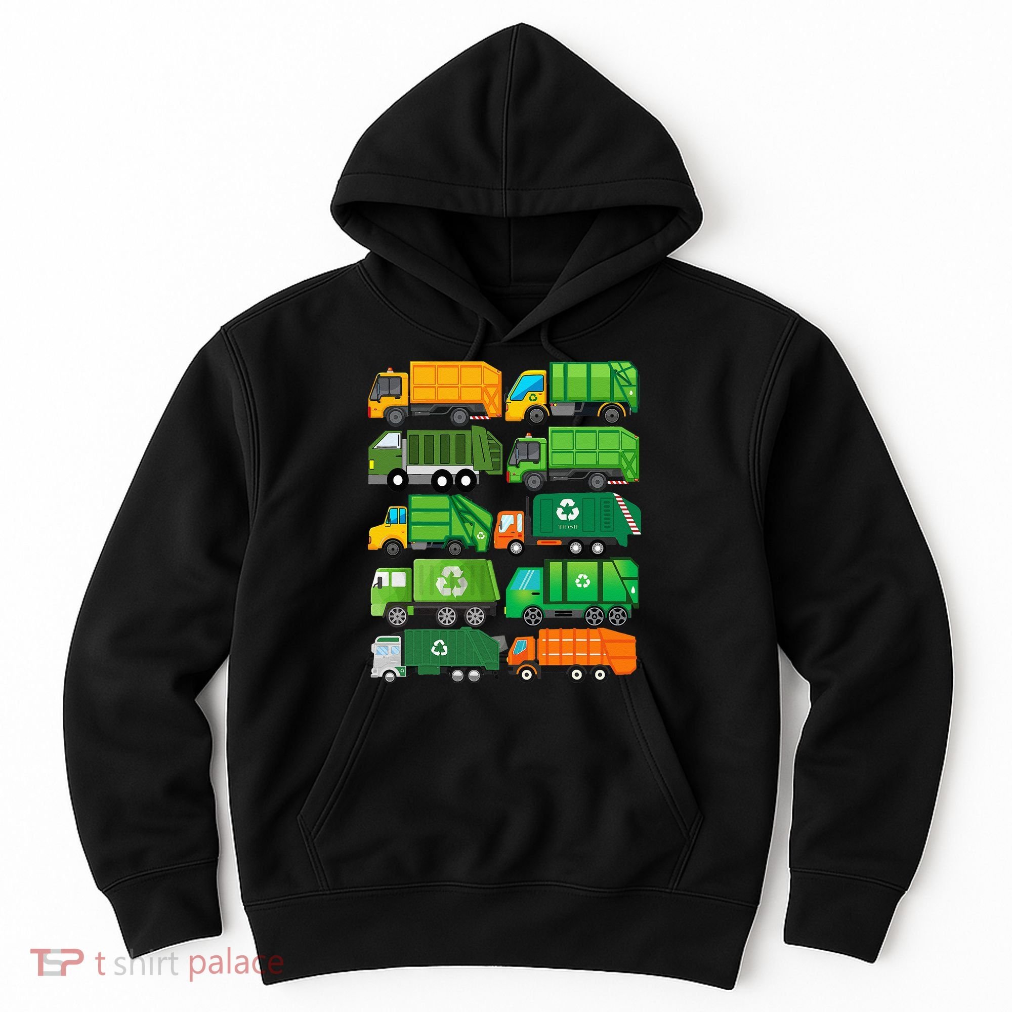 Garbage Truck Recycling Day Trash Waste Separation Birthday Hoodie