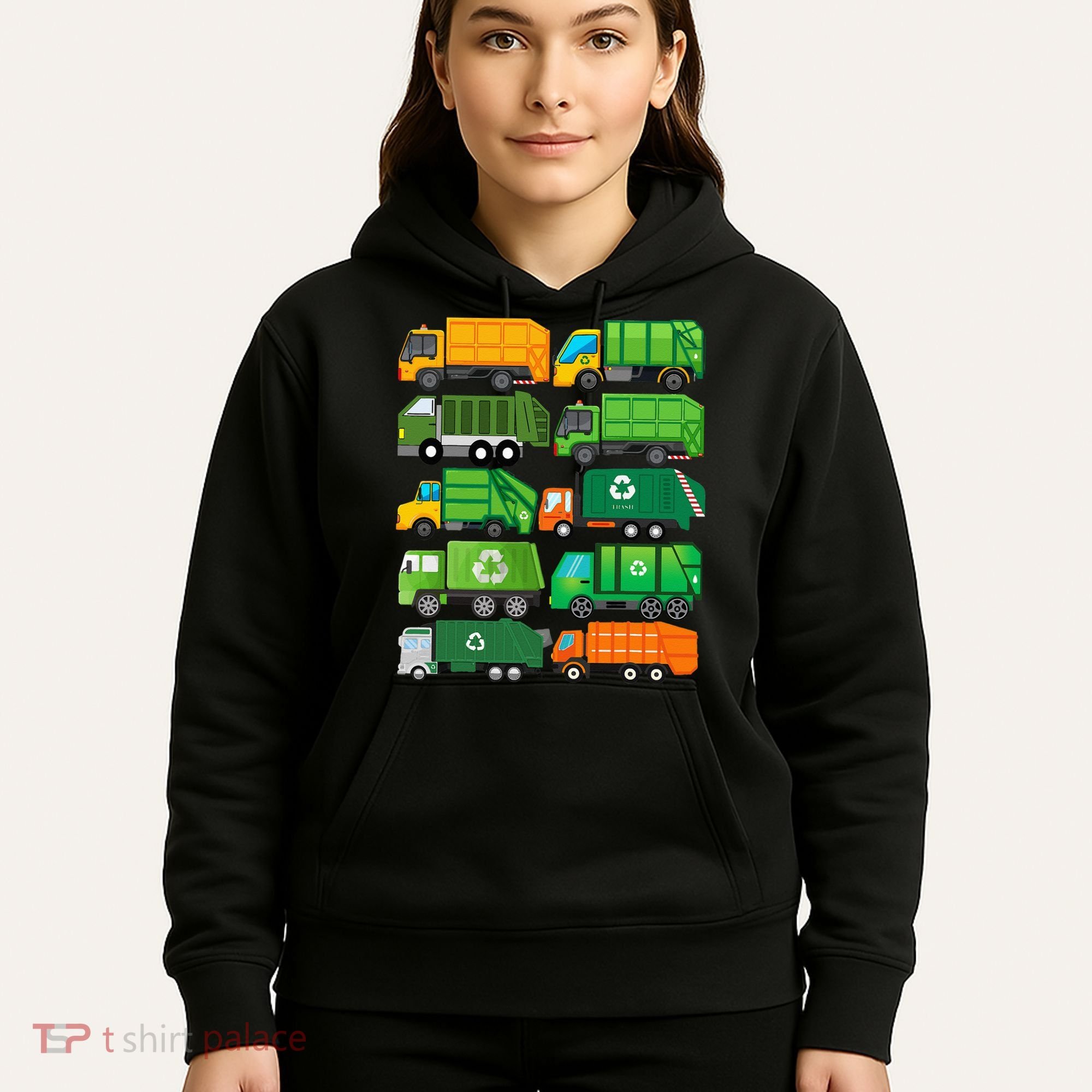 Garbage Truck Recycling Day Trash Waste Separation Birthday Hoodie