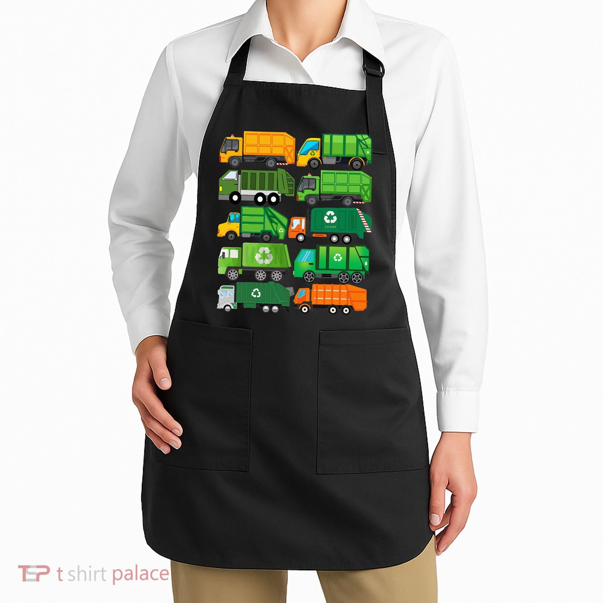 Garbage Truck Recycling Day Trash Waste Separation Birthday Apron