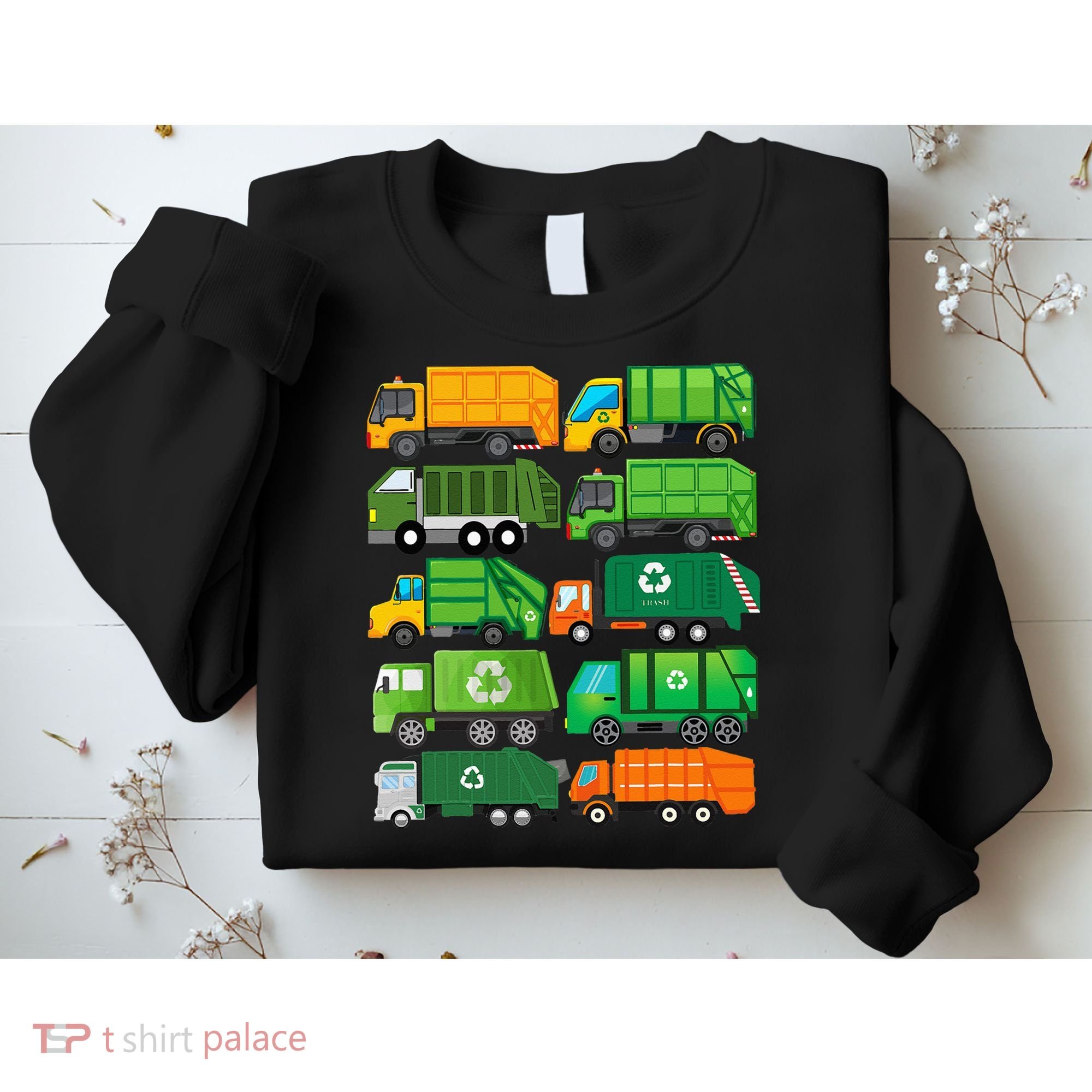 Garbage Truck Recycling Day Trash Waste Separation Birthday Sweatshirt