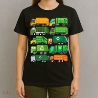 Garbage Truck Recycling Day Trash Waste Separation Birthday T-Shirt thumb 4