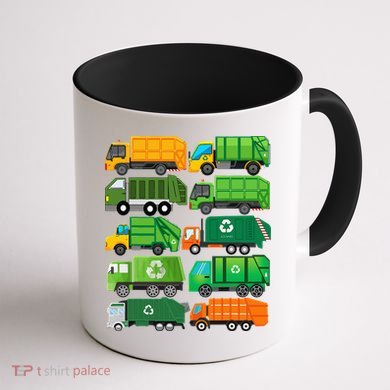 Garbage Truck Recycling Day Trash Waste Separation Birthday Coffee Mug back