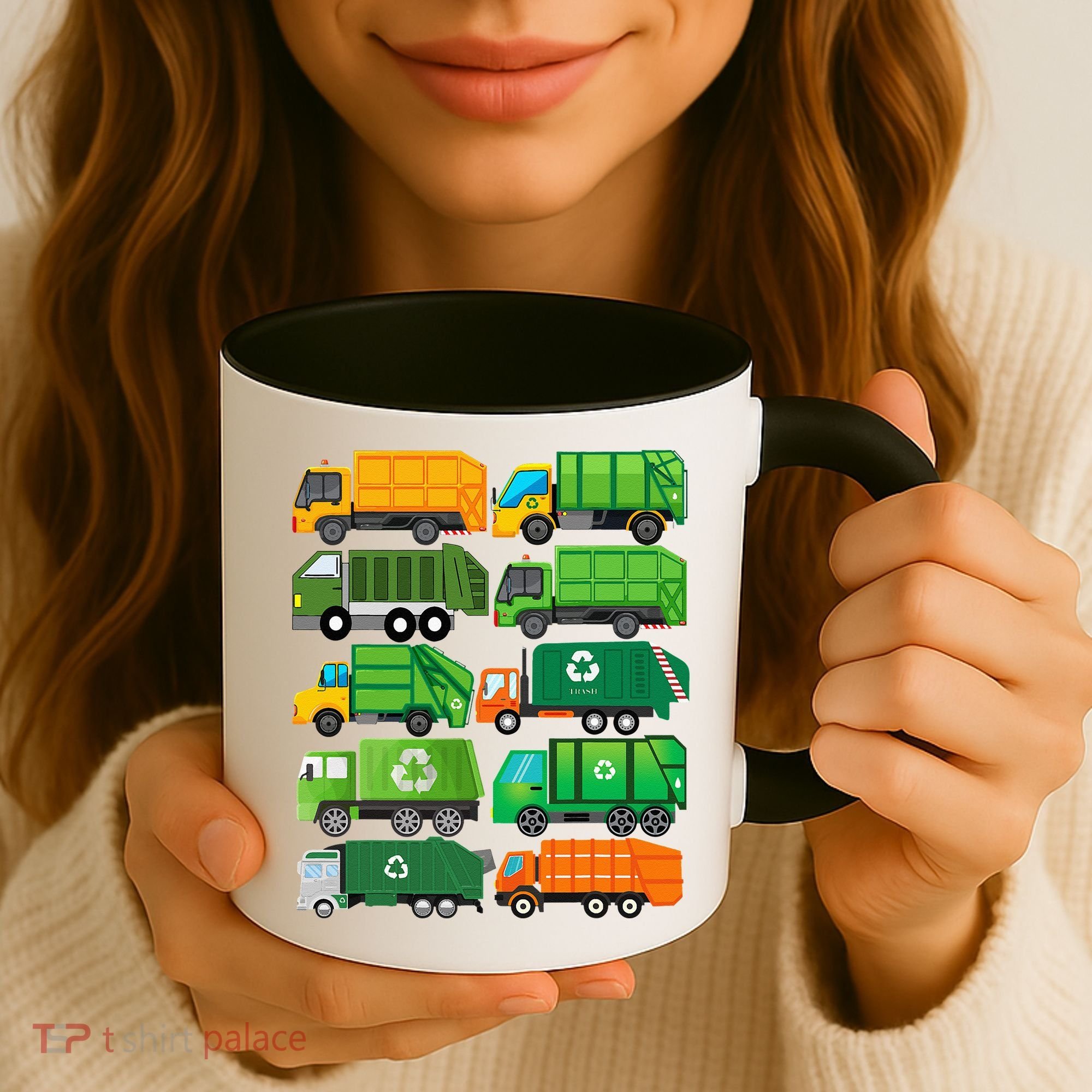 Garbage Truck Recycling Day Trash Waste Separation Birthday Coffee Mug