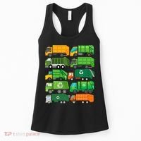 Garbage Truck Recycling Day Trash Waste Separation Birthday Women's Tank Top thumb 0