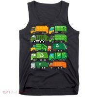 Garbage Truck Recycling Day Trash Waste Separation Birthday Tank Top thumb 0