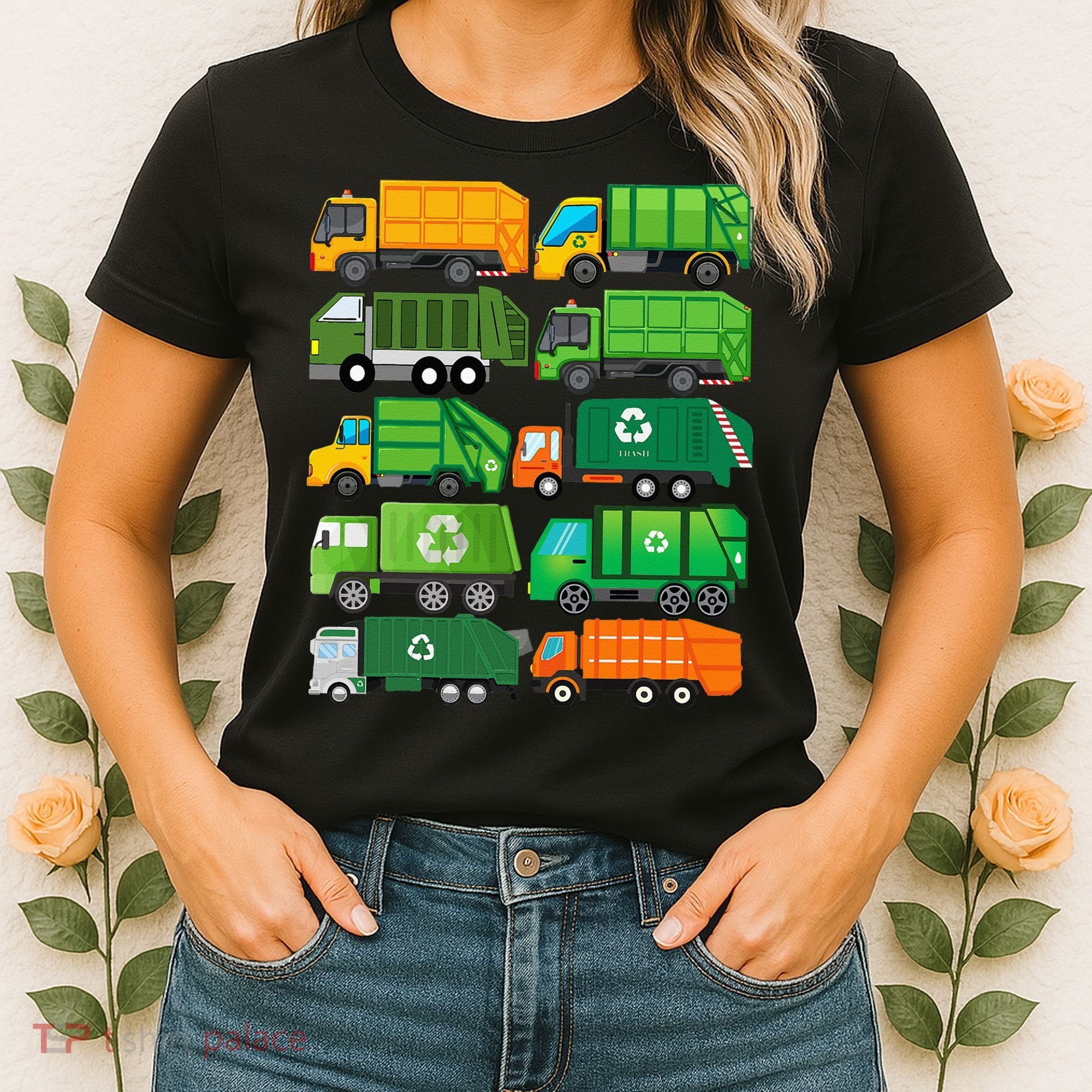 Garbage Truck Recycling Day Trash Waste Separation Birthday Women's T-Shirt