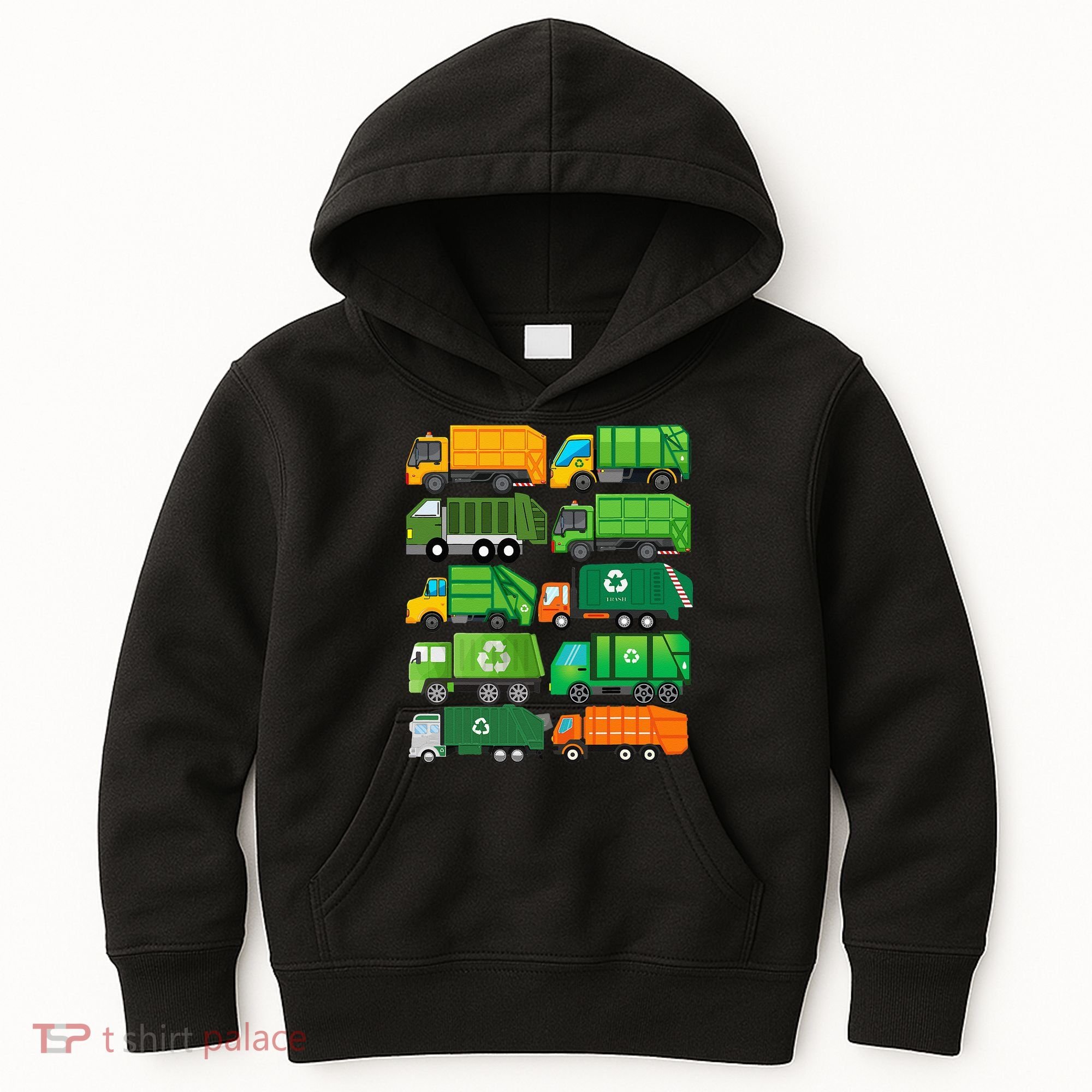 Garbage Truck Recycling Day Trash Waste Separation Birthday Kids Hoodie