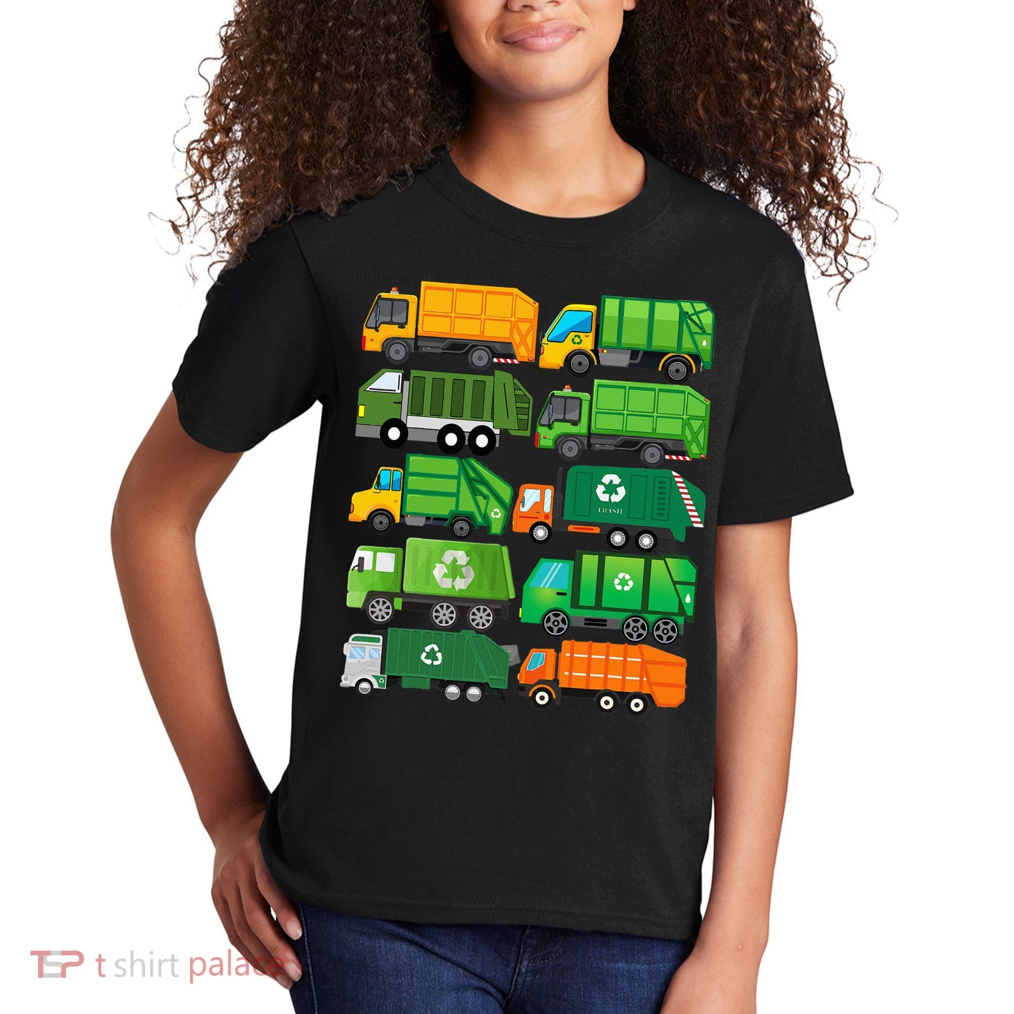 Garbage Truck Recycling Day Trash Waste Separation Birthday Kids T-Shirt