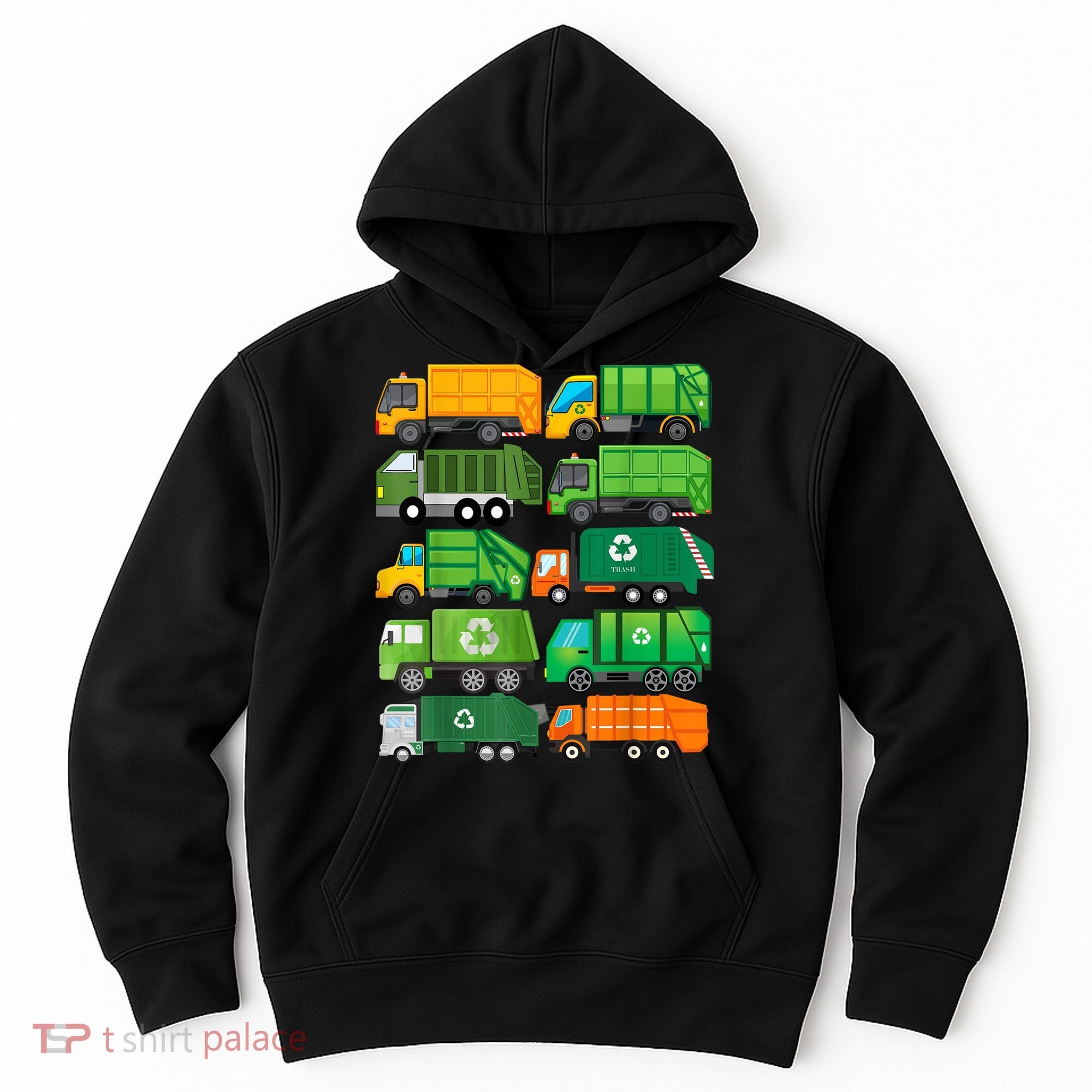 Garbage Truck Recycling Day Trash Waste Separation Birthday Hoodie