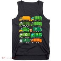 Garbage Truck Recycling Day Trash Waste Separation Birthday Tank Top thumb 0