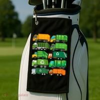 Garbage Truck Recycling Day Trash Waste Separation Birthday Golf Towel thumb 2