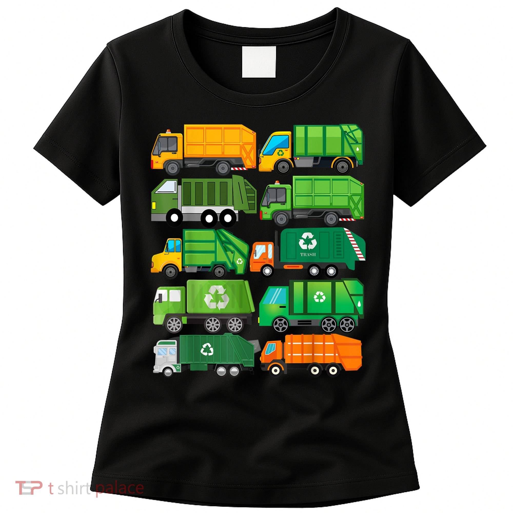 Garbage Truck Recycling Day Trash Waste Separation Birthday Women's T-Shirt