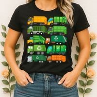 Garbage Truck Recycling Day Trash Waste Separation Birthday Women's T-Shirt thumb 2