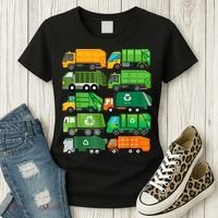 Garbage Truck Recycling Day Trash Waste Separation Birthday Women's T-Shirt thumb 3