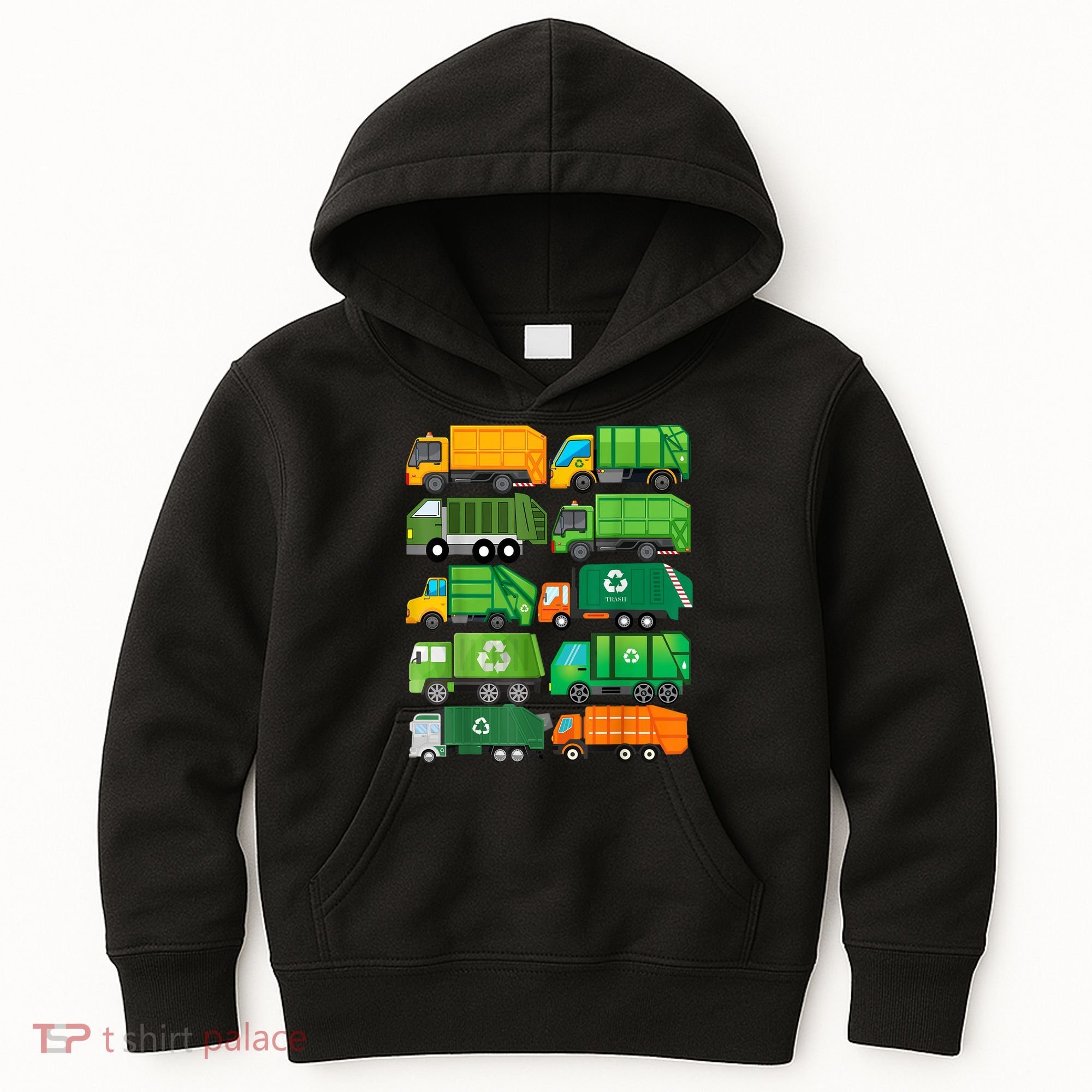 Garbage Truck Recycling Day Trash Waste Separation Birthday Kids Hoodie