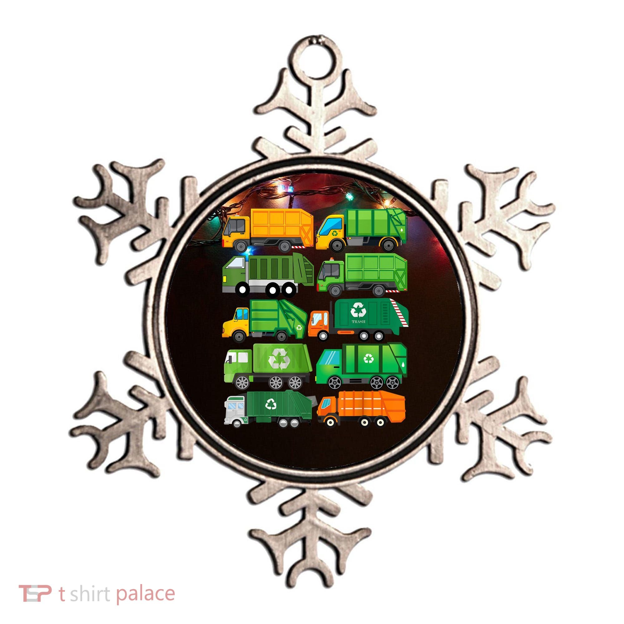 Garbage Truck Recycling Day Trash Waste Separation Birthday Ornament