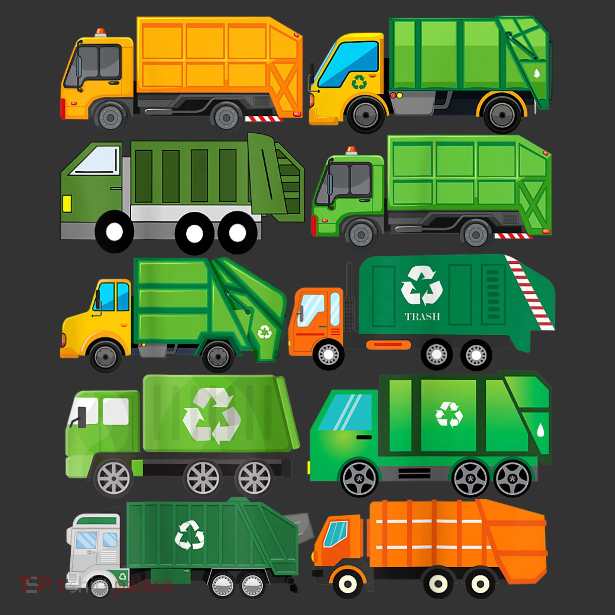 Garbage Truck Recycling Day Trash Waste Separation Birthday Ornament