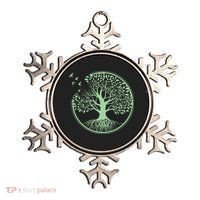 Green Tree Roots And Birds Emblem Nature Lover Ornament thumb 0