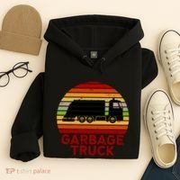Garbage Truck Retro Hoodie thumb 4