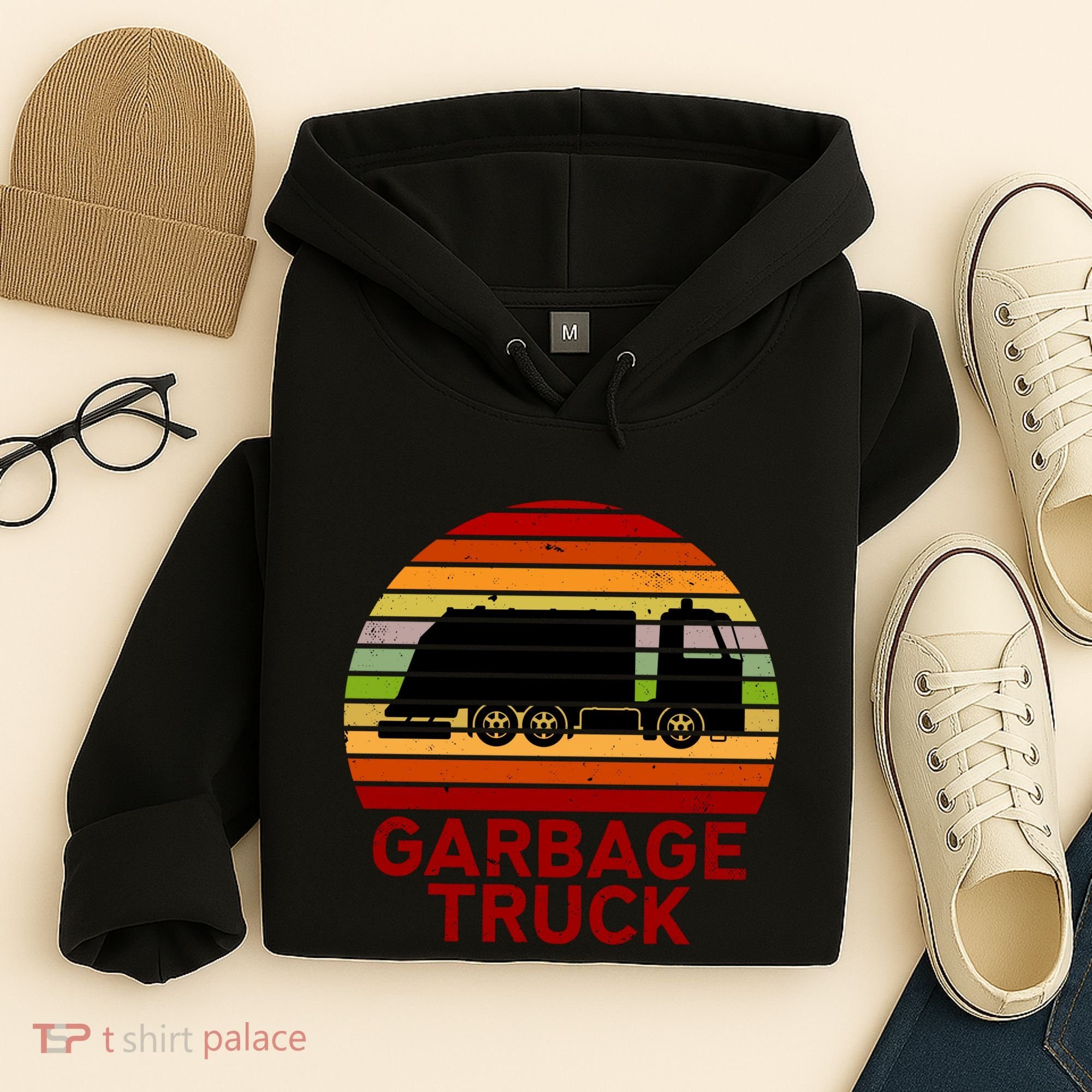 Garbage Truck Retro Hoodie