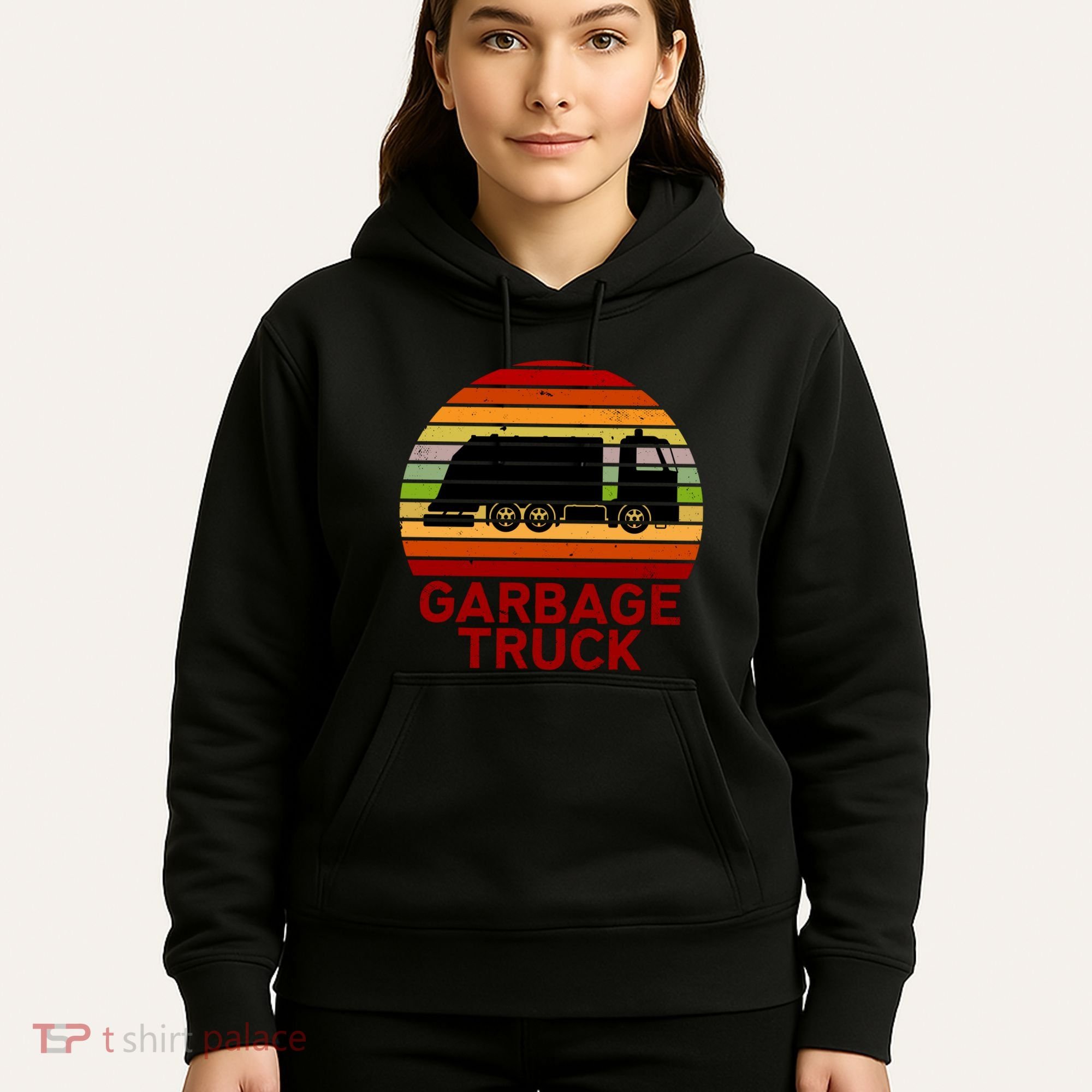 Garbage Truck Retro Hoodie